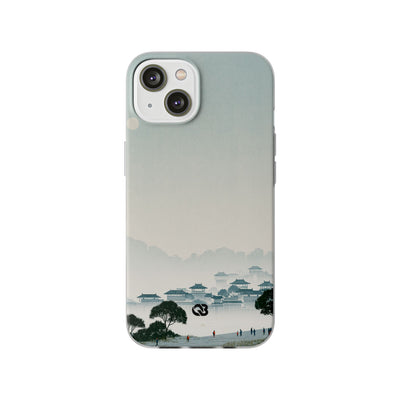 Blue Lite Phone Case for iPhone - Mist Valley Pagoda