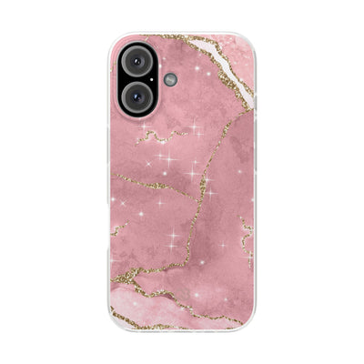 Rose Sparkle Marble · Soft Coque de téléphone pour iPhone