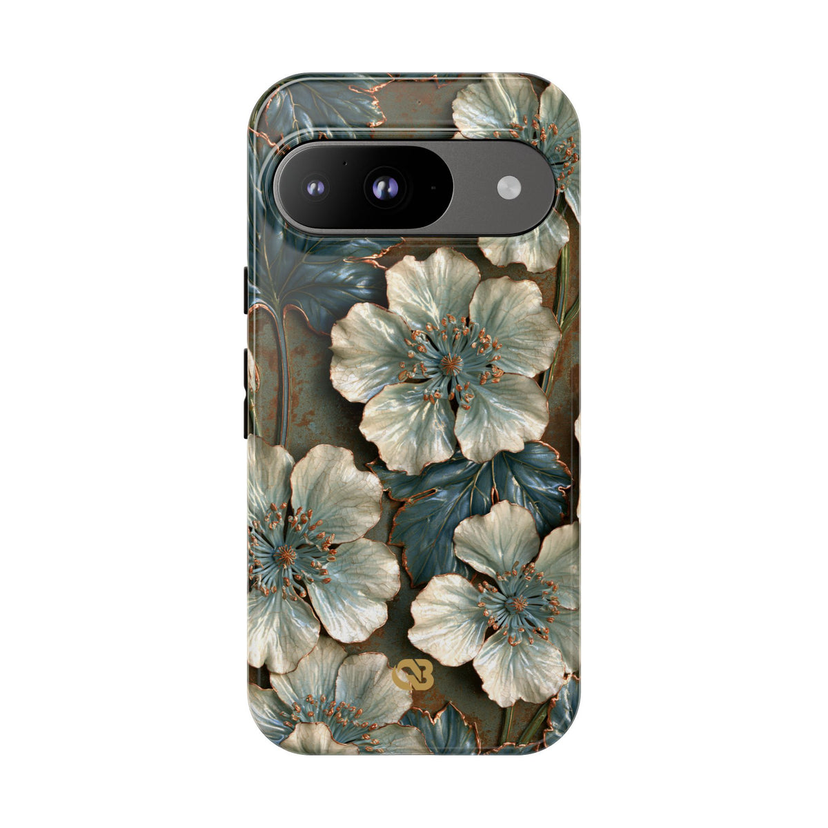 Gilded Blossom Reverie · Tough Phone Case for Pixel ·  Teal