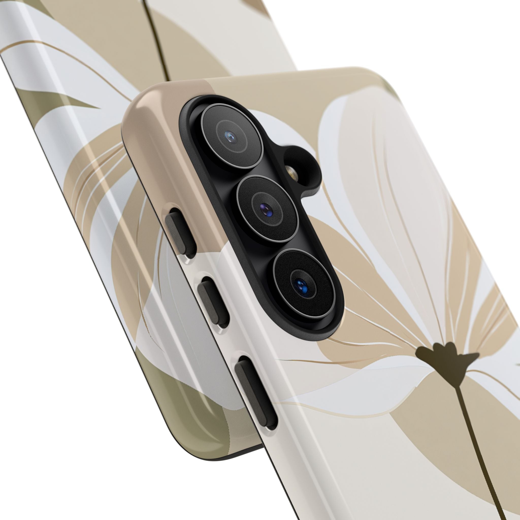 Beige Tough Phone Case for Samsung - Sage Linen Magnolia