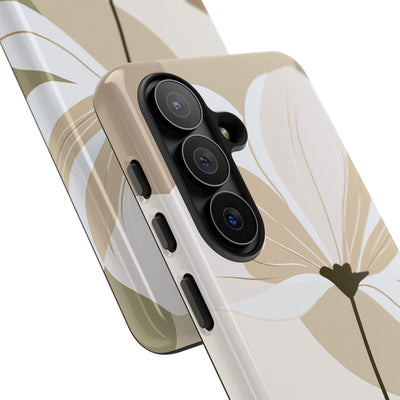 Beige Tough Phone Case for Samsung - Sage Linen Magnolia