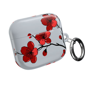 Scarlet Plum Blossom · Hard Case for AirPods & AirPods Pro · Red
