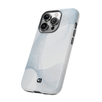 White Tough Phone Case for iPhone - Arctic Line Current