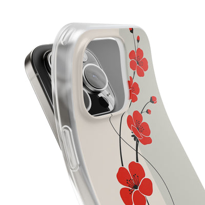 Red Lite Phone Case for iPhone - Crimson Plum Ink