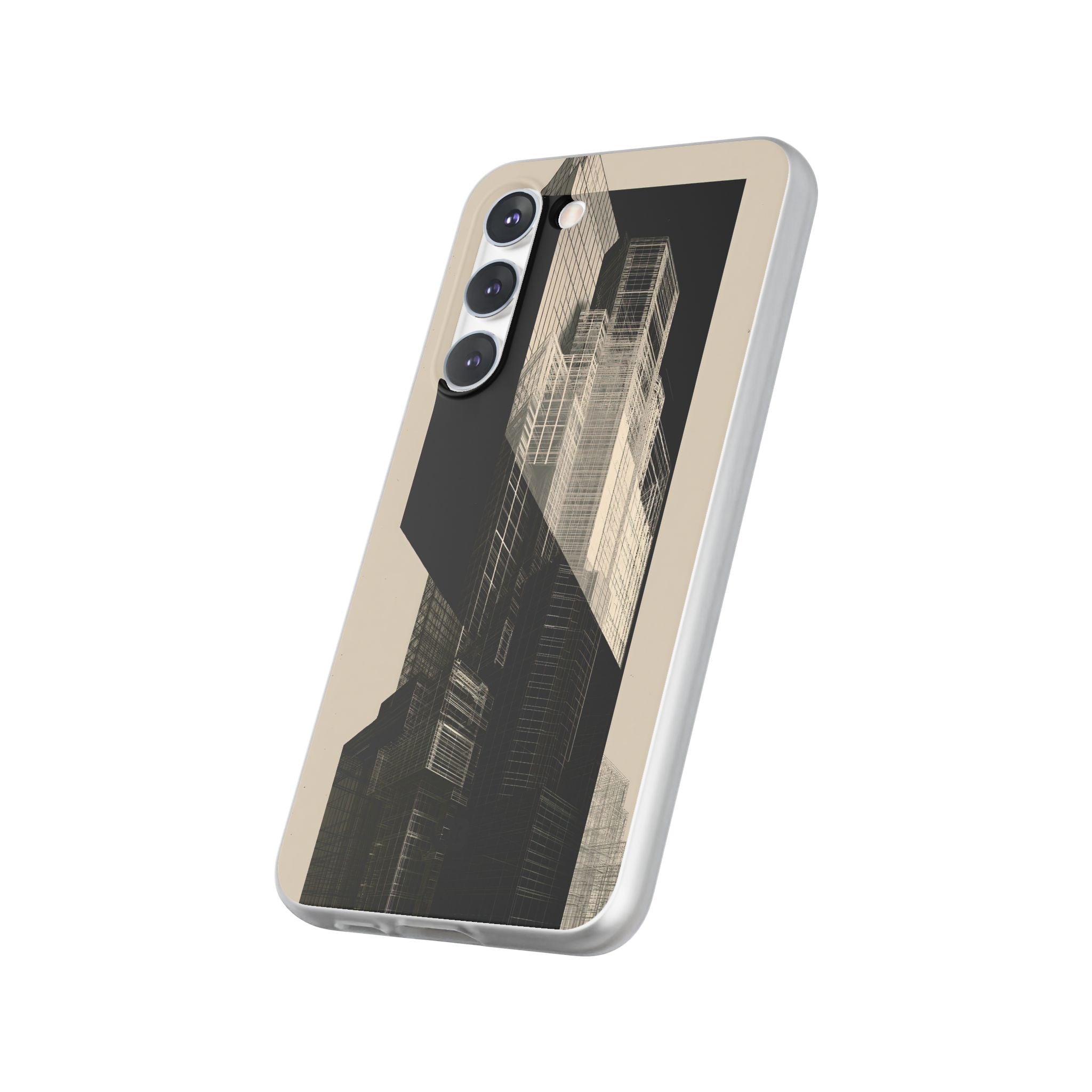Beige Lite Phone Case for Samsung - Monolith Urban Grid