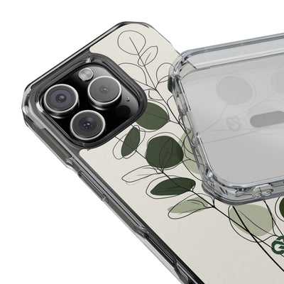 Eucalyptus Foliage Study · Clear Impact Magnetic Phone Case for iPhone ·  Green