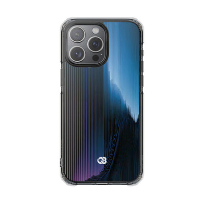 Blue Impact MagSafe Phone Case for iPhone - Indigo Distortion Wave