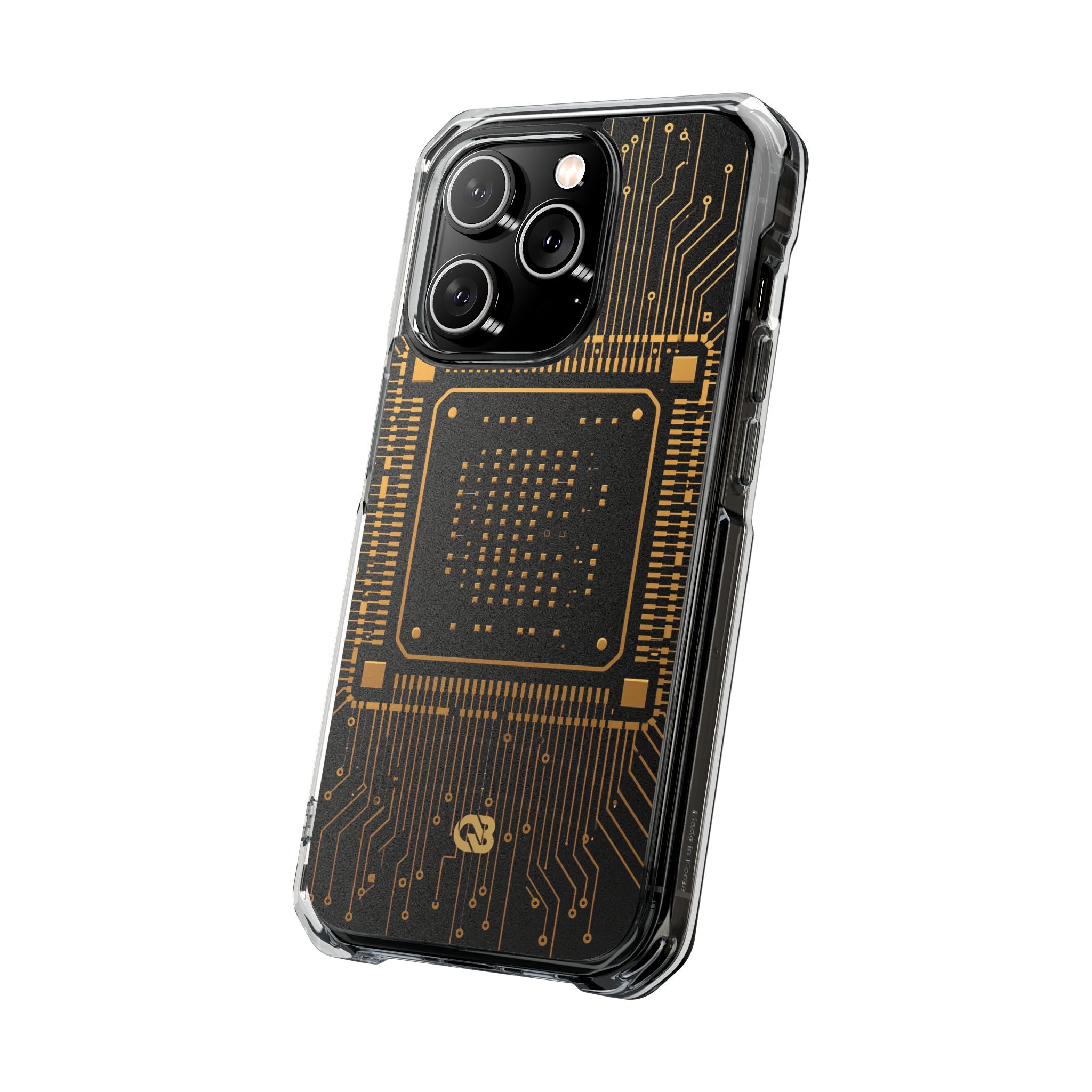 Gold Impact MagSafe Phone Case for iPhone - Cyber Gold Processor