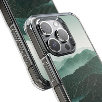 Alpine Mist · Clear Impact Magnetic Phone Case for iPhone · Green