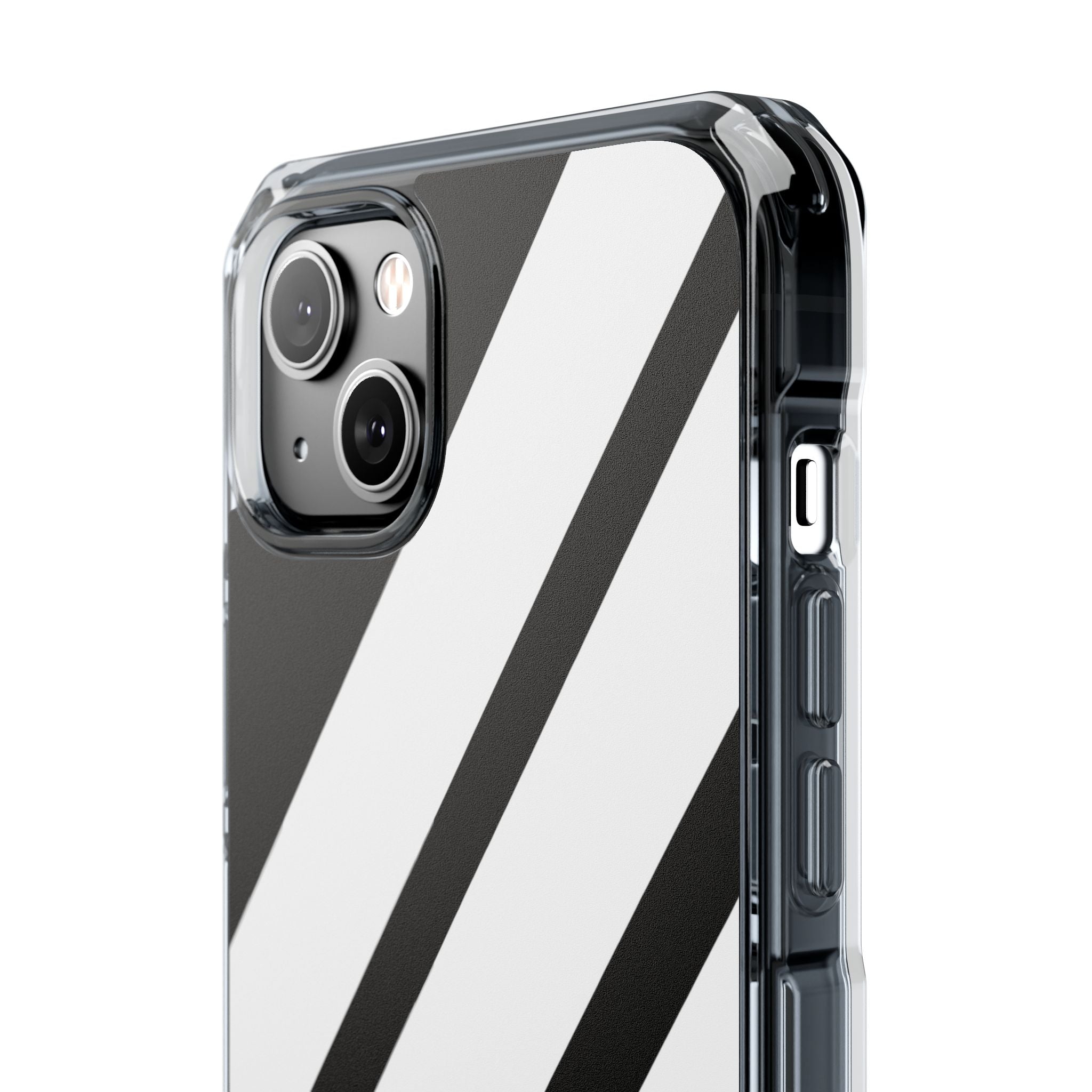 Diagonal Bands Noir iPhone 14 Plus Case - Impact