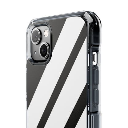 Diagonal Bands Noir iPhone 14 Plus Case - Impact
