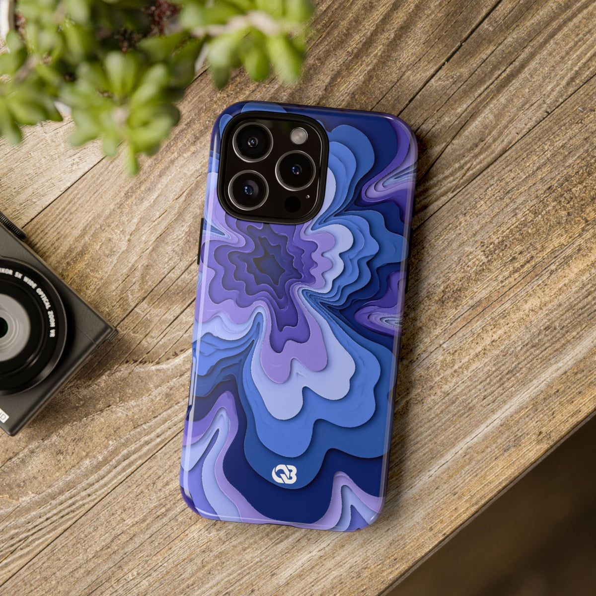 Periwinkle Strata Bloom · Tough Phone Case for iPhone · Purple