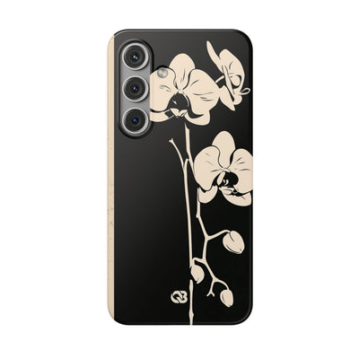 Black Lite Phone Case for Samsung - Obsidian Bone Orchid