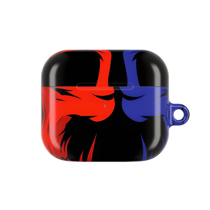 Dual Skulls RedBlue - AirPods Cover