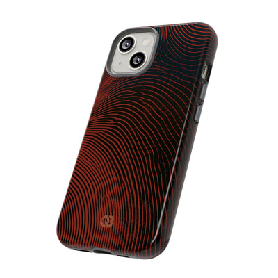 Red Tough Phone Case for iPhone - Terracotta Nerve Map