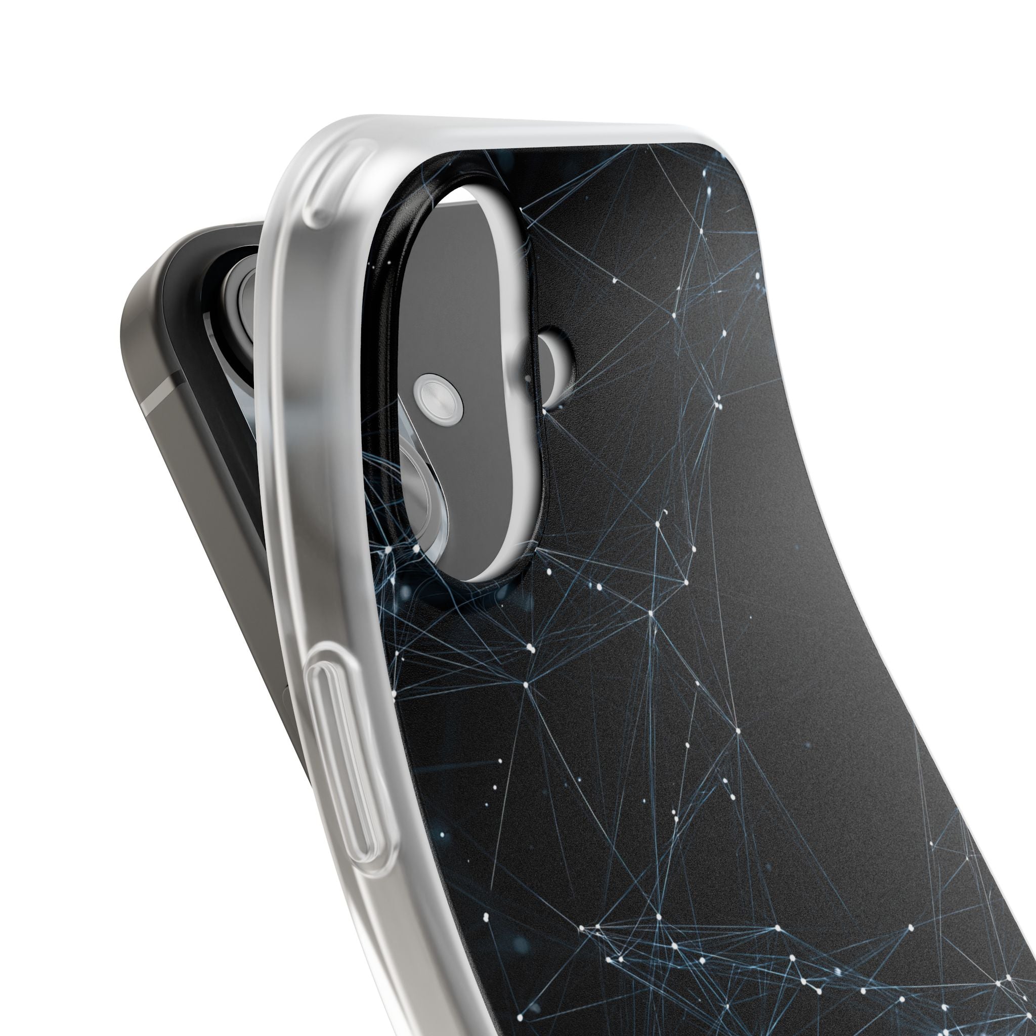 Black Lite Phone Case for iPhone - Arctic Neural Mesh