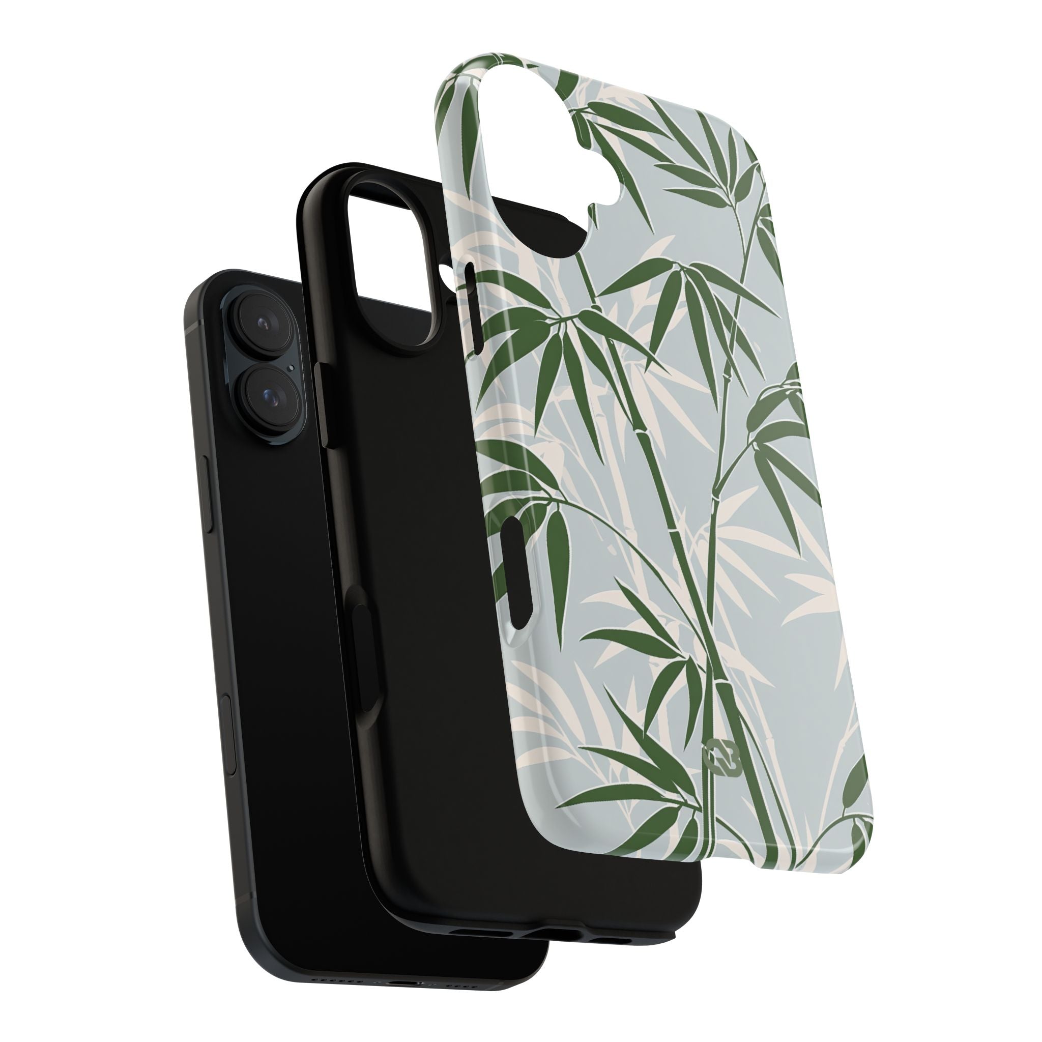 Green Tough Phone Case for iPhone - Kyoto Bamboo Canopy