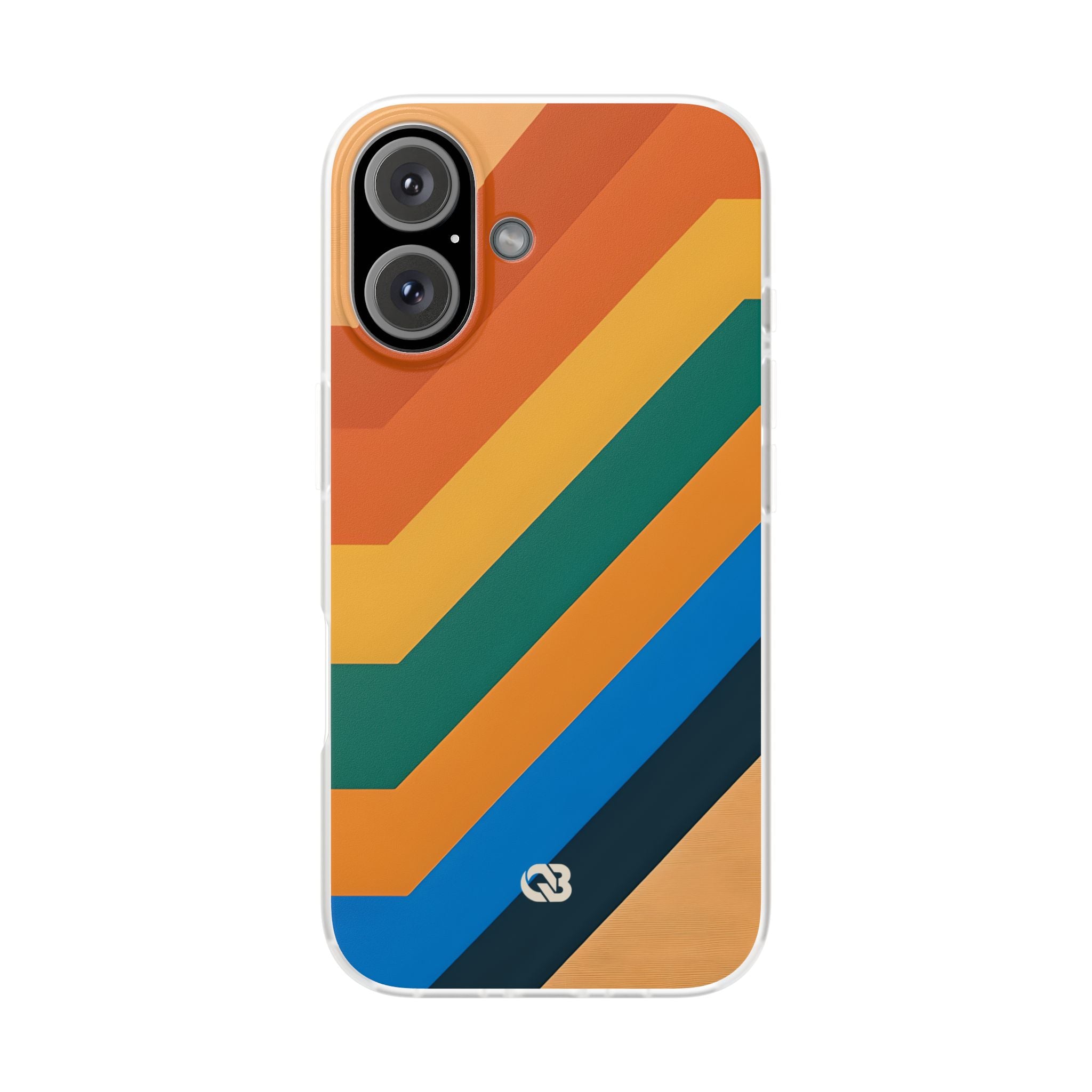 Retro Ridge Lines · Soft Phone Case for iPhone