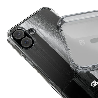 Black Impact MagSafe Phone Case for iPhone - Brutalist Pixel Monolith