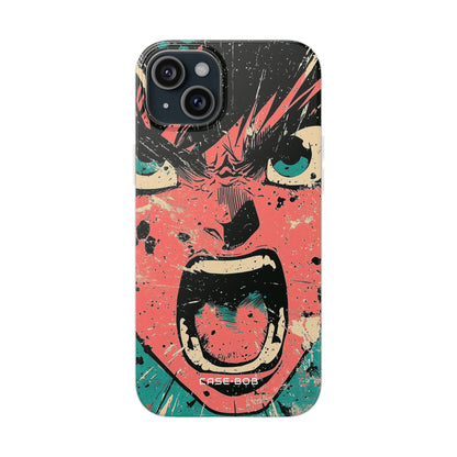 Screaming Face Pink iPhone 15 Plus Skal - Mjukt