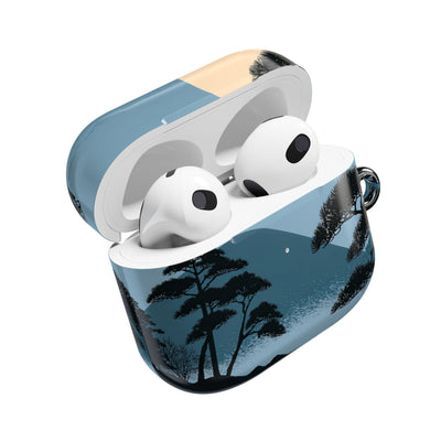 Moonlit Pine Horizon · Hard Case for AirPods & AirPods Pro · Blue