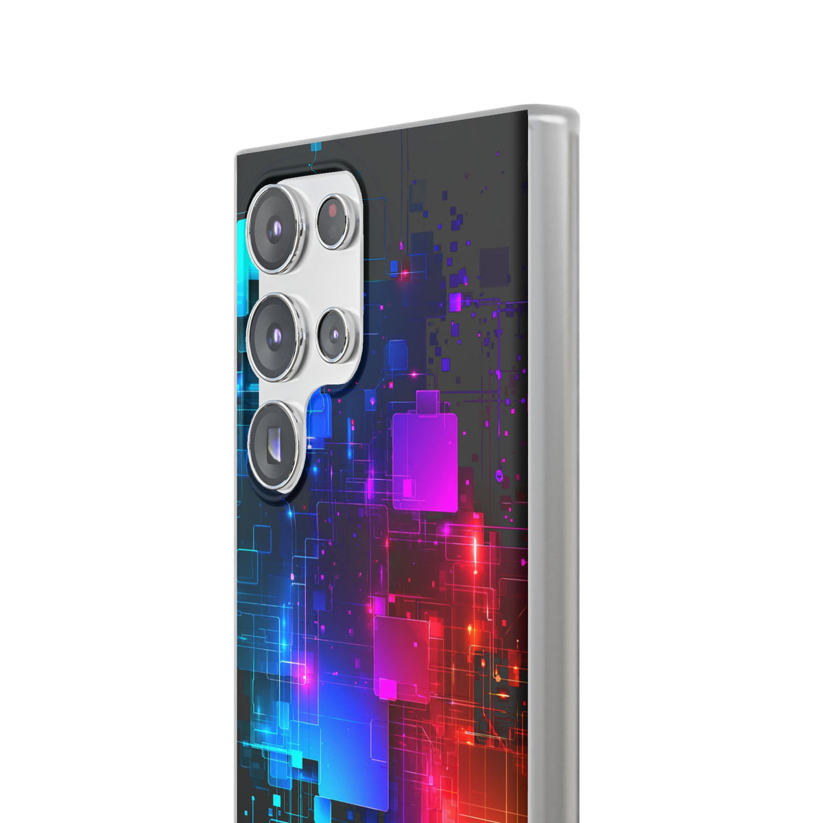 Spectral Circuit Grid · Lite Phone Case for Samsung · Black