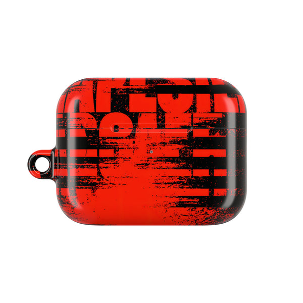 Crimson Redaction · Hard Case for AirPods & AirPods Pro · Black