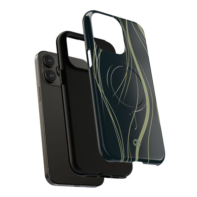 Green Tough 2.0 Magsafe Phone Case for iPhone - Obsidian Sage Flow