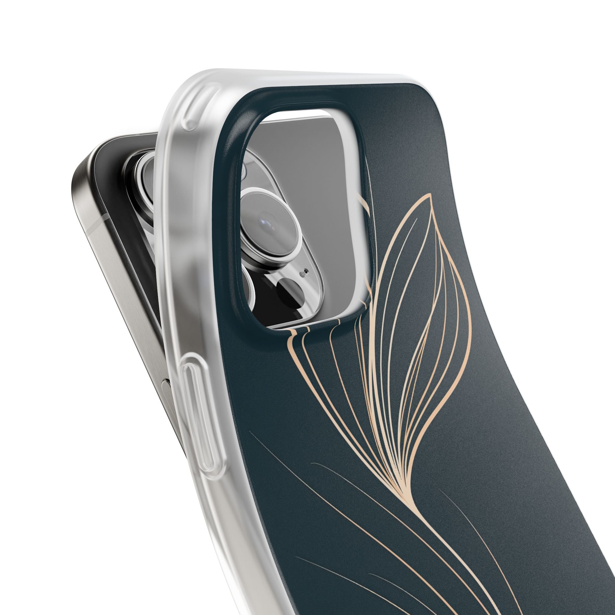Teal Lite Phone Case for iPhone - Sandstone Silk Flora