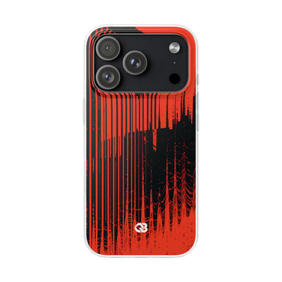 Red Lite Phone Case for iPhone - Crimson Brutalist Distortion