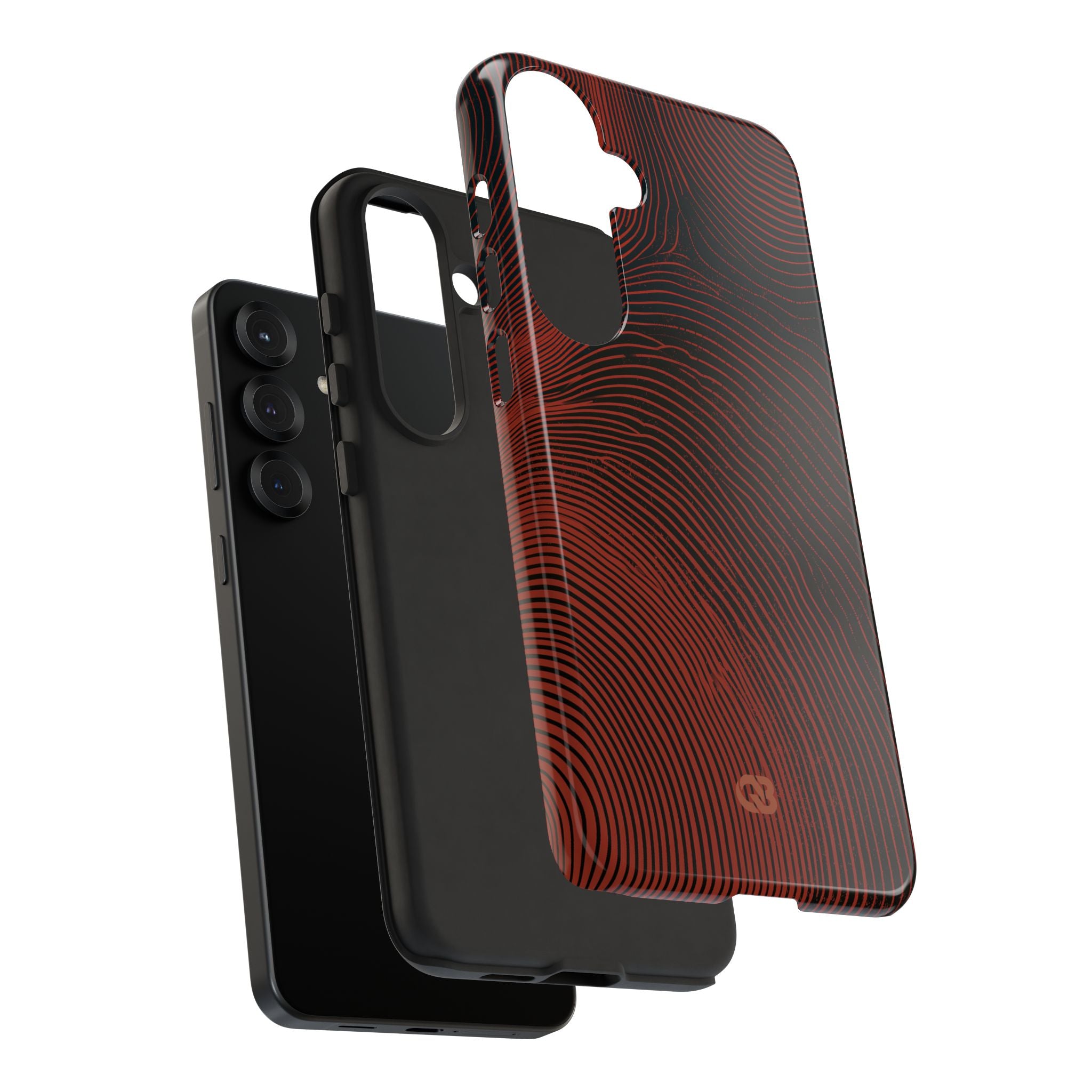 Red Tough Phone Case for Samsung - Terracotta Nerve Map