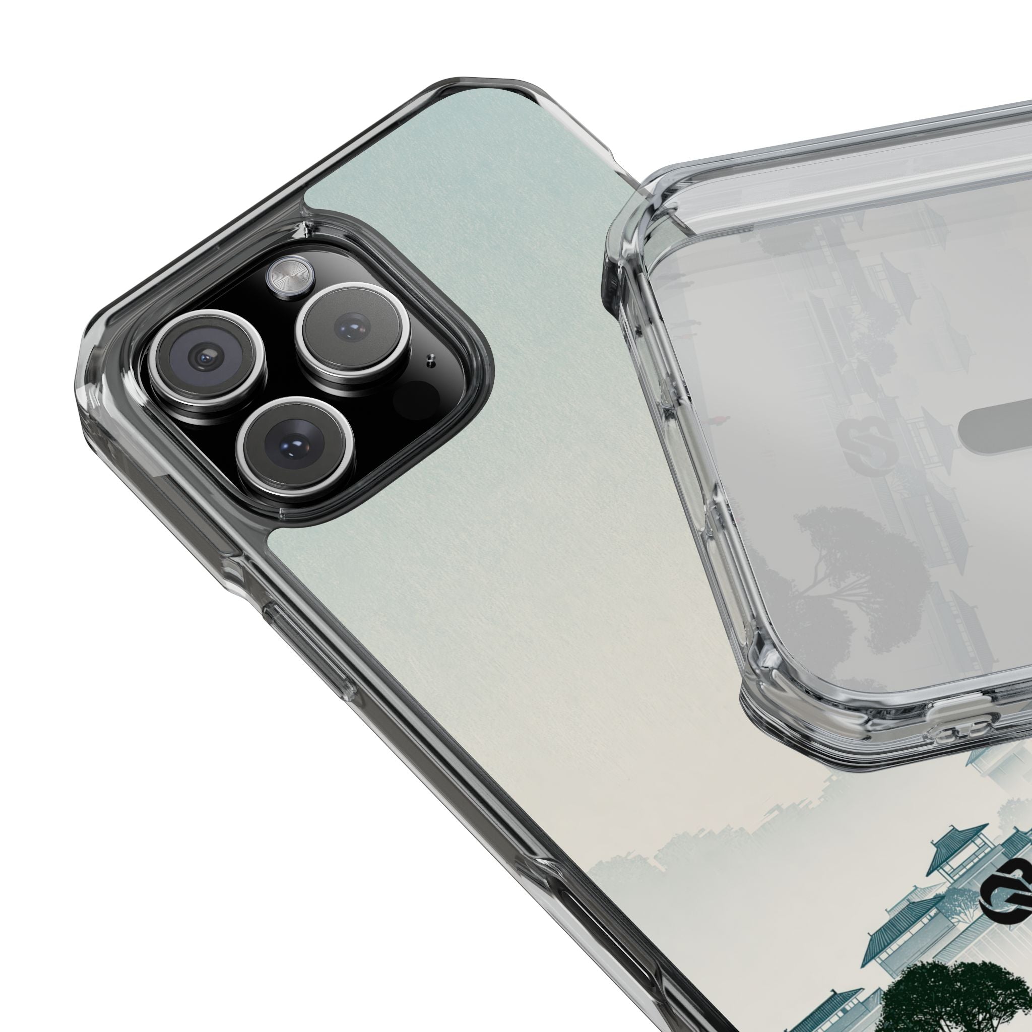 Blue Impact MagSafe Phone Case for iPhone - Mist Valley Pagoda