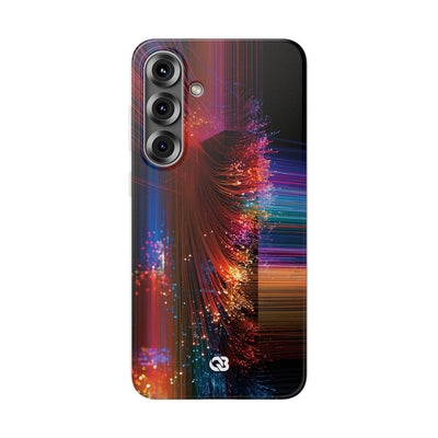 Black Lite Phone Case for Samsung - Cyber Optic Streak