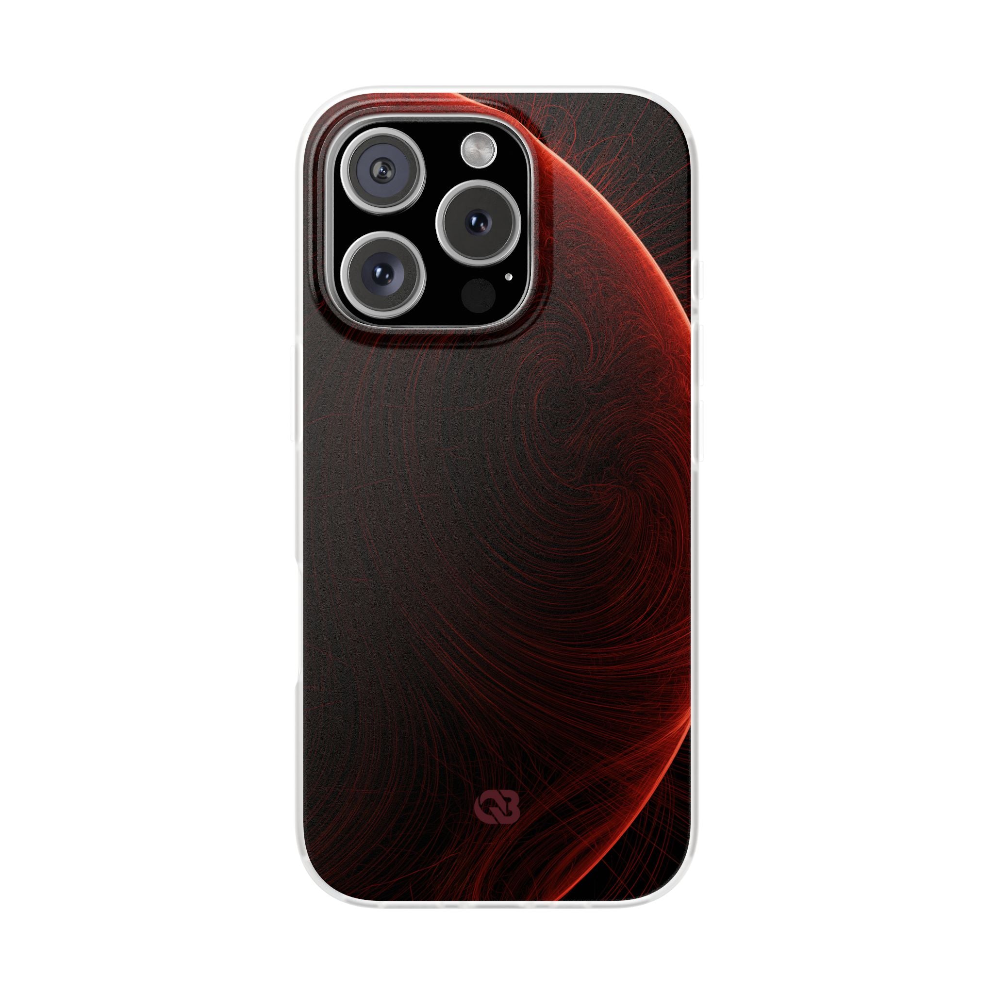 Red Lite Phone Case for iPhone - Crimson Flare Flux