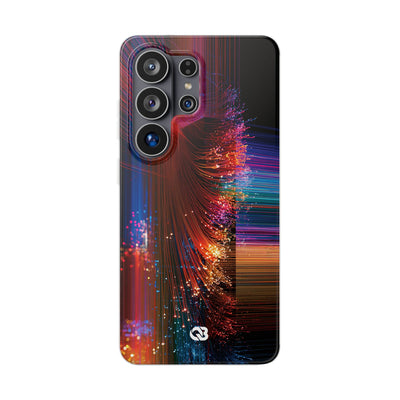 Black Lite Phone Case for Samsung - Cyber Optic Streak