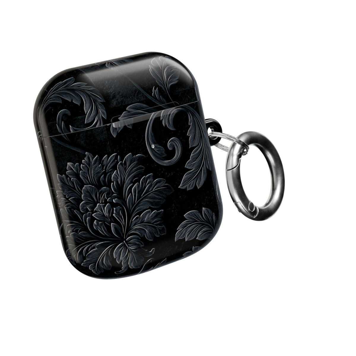 Obsidian Damask · Hard Case for AirPods & AirPods Pro · Black