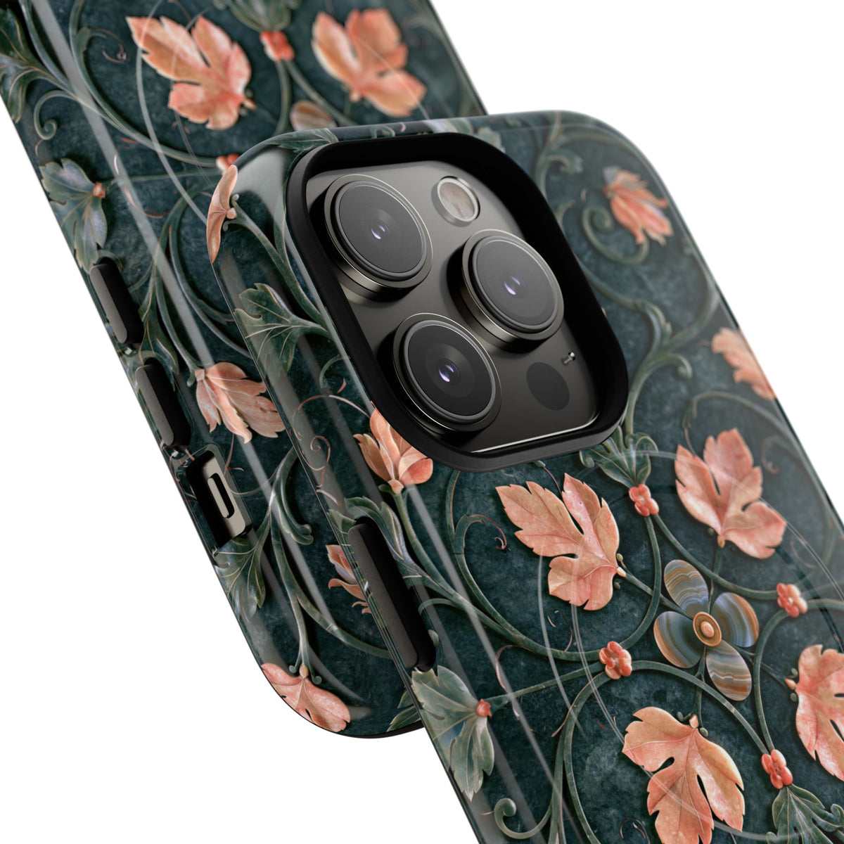 Florentine Rose Arabesque · Tough 2.0 Magnetic Phone Case for iPhone · Green