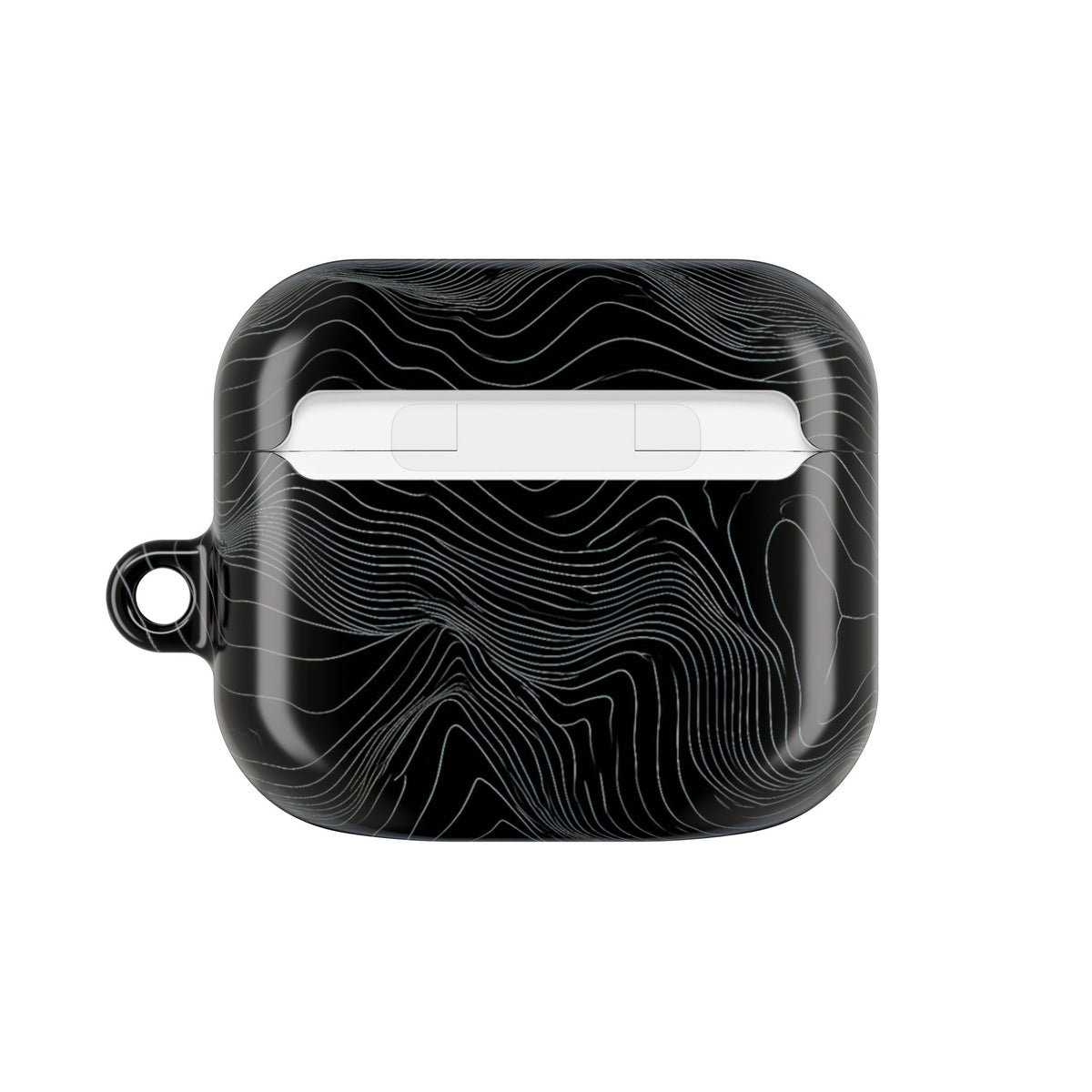 Obsidian Contour Elevation · Hard Case for AirPods & AirPods Pro · Black