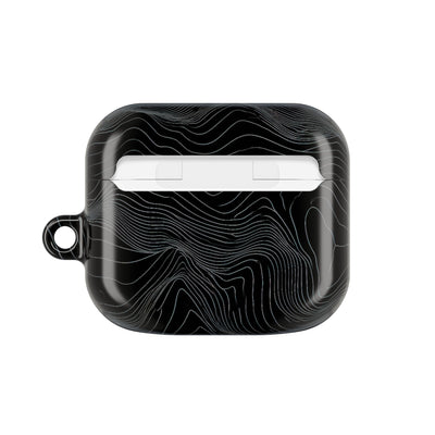 Obsidian Contour Elevation · Hard Case for AirPods & AirPods Pro · Black