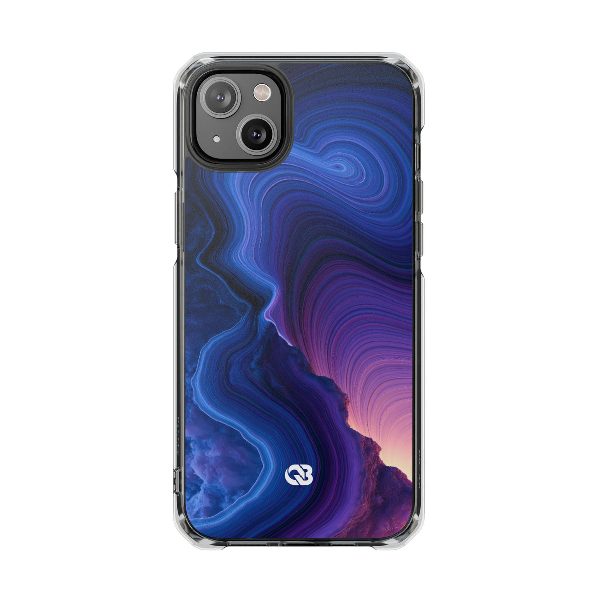 Radiant Strata · Clear Impact Magnetic Phone Case for iPhone · Blue