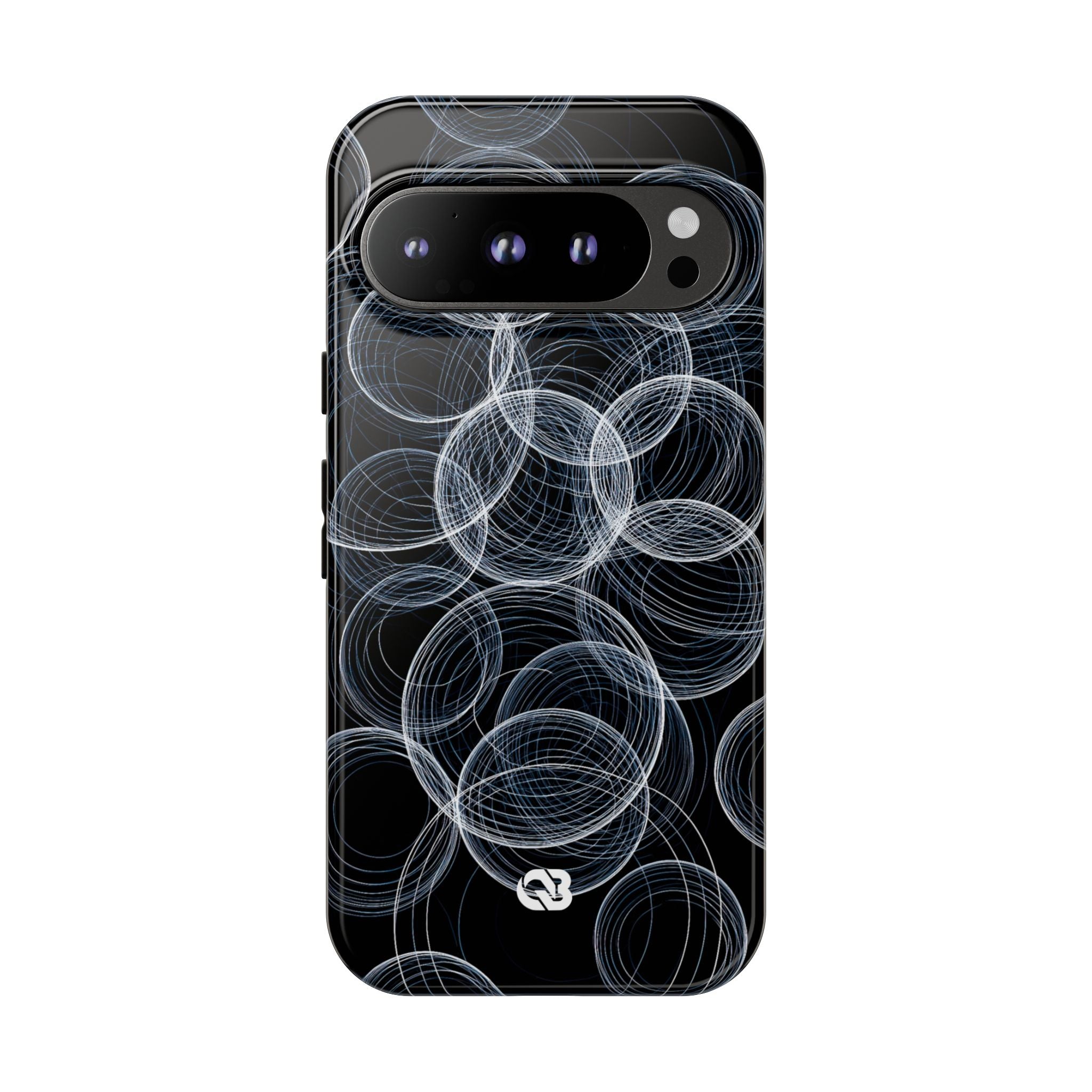 Black Tough Phone Case for Google Pixel - Frosted Ring Matrix
