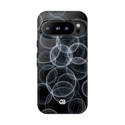 Black Tough Phone Case for Google Pixel - Frosted Ring Matrix
