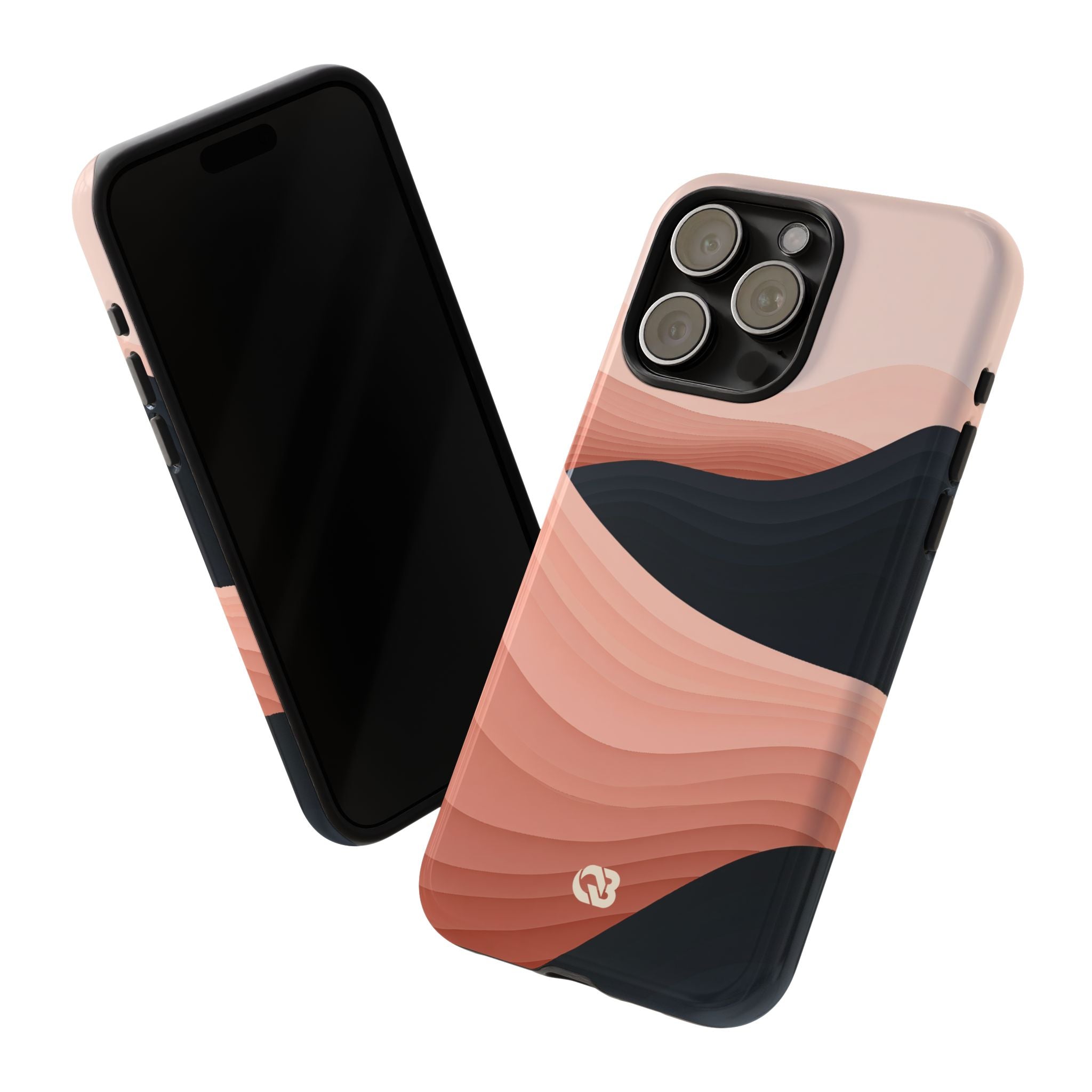 Pink Tough Phone Case for iPhone - Dune Shadow Layers