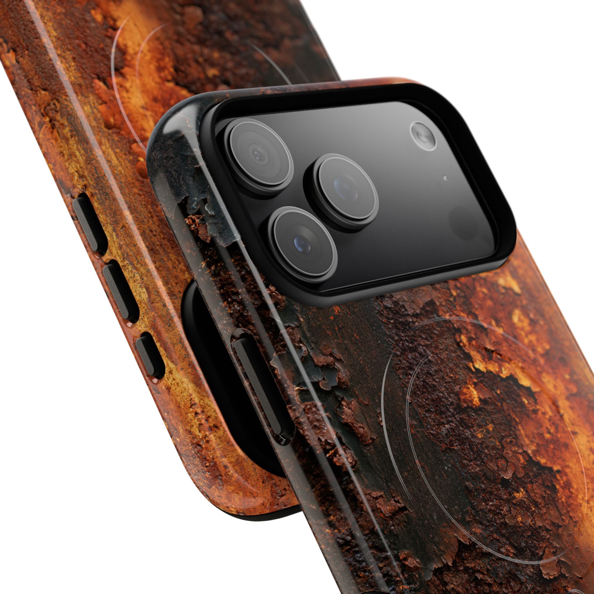Orange Tough 2.0 Magsafe Phone Case for iPhone - Oxidized Iron Crust