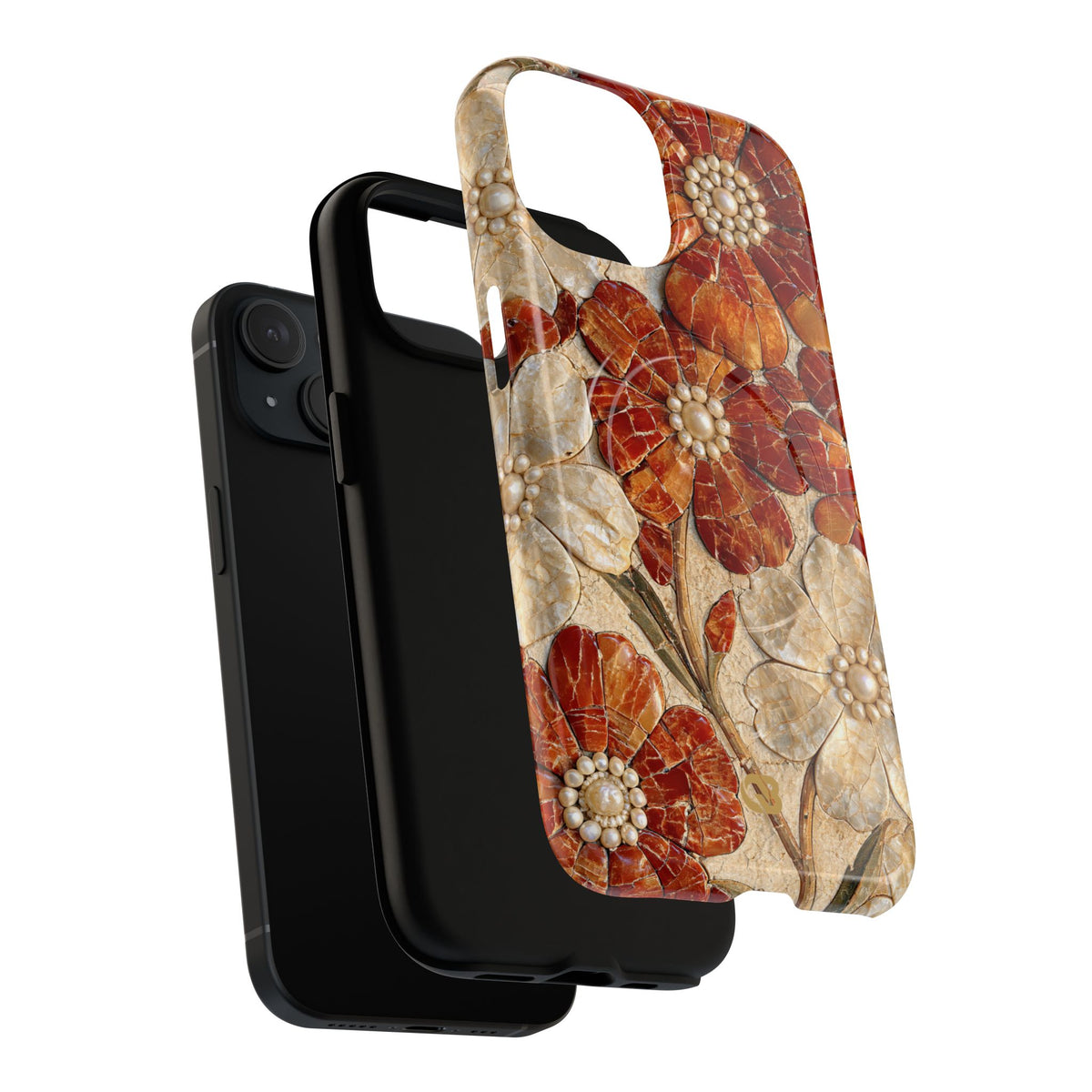 Carnelian Pearl Bloom · Tough 2.0 Magnetic Phone Case for iPhone · Orange