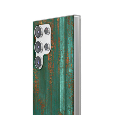 Teal Lite Phone Case for Samsung - Verdigris Copper Siding