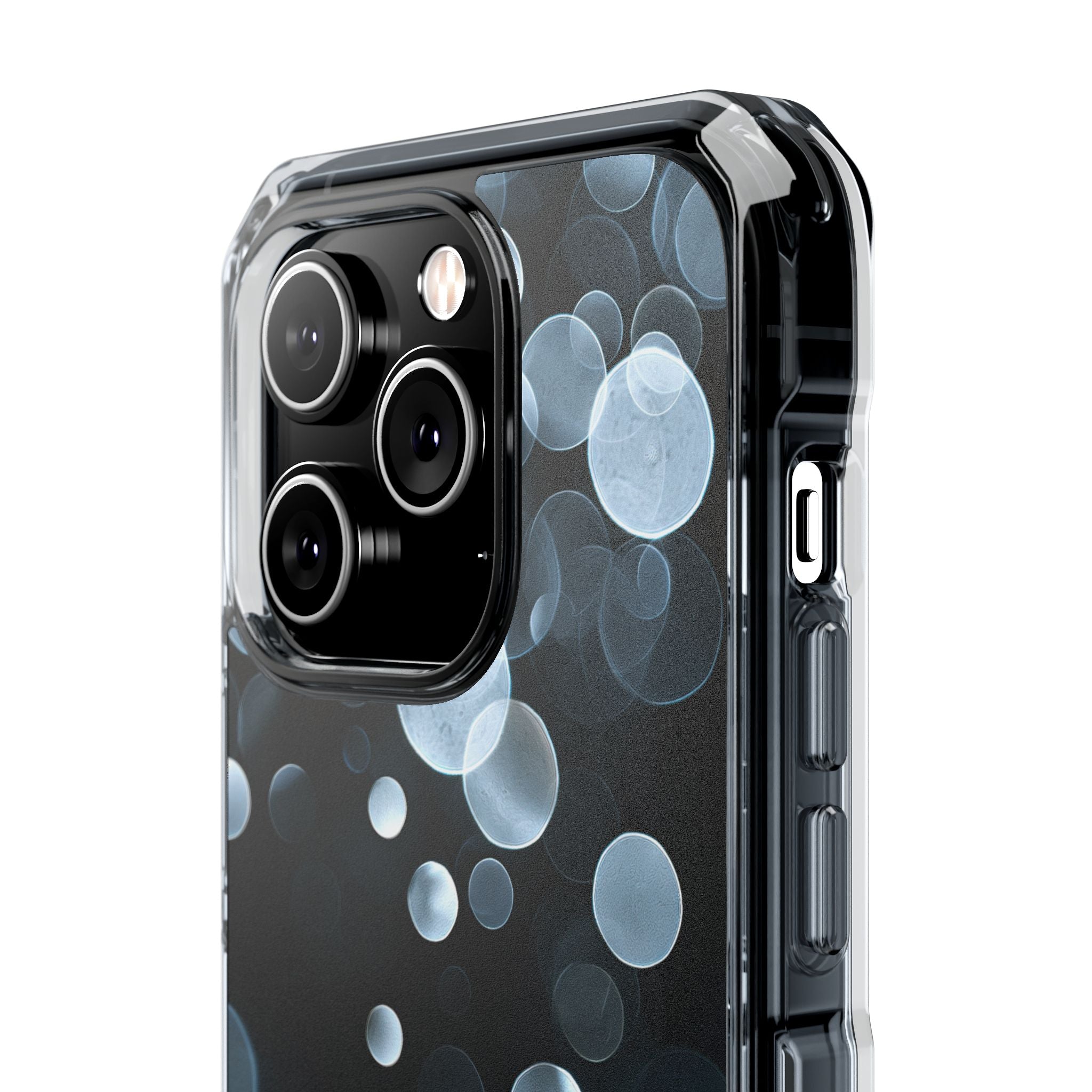 Black Impact MagSafe Phone Case for iPhone - Silver Orbit Glow