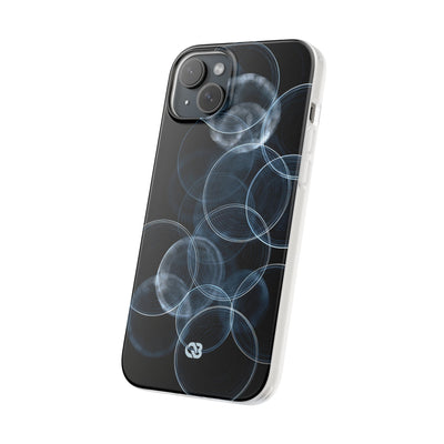Blue Lite Phone Case for iPhone - Cyan Pulse Ripple