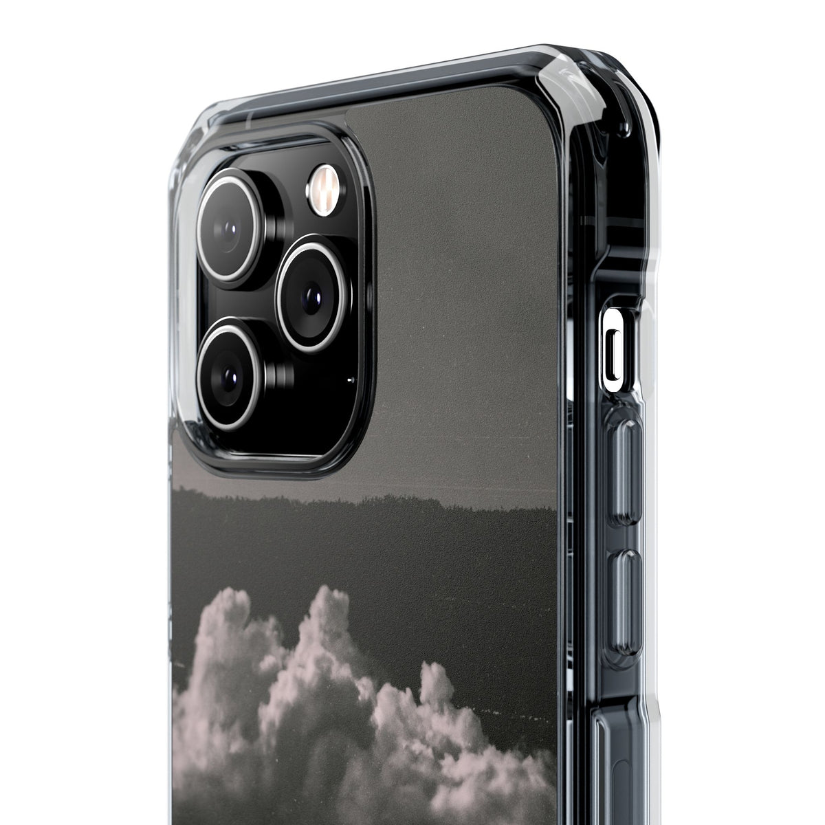 Crimson Horizon · Clear Impact Magnetic Phone Case for iPhone ·  Black