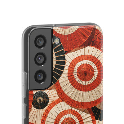 Vermilion Wagasa Motif · Lite Phone Case for Samsung · Red